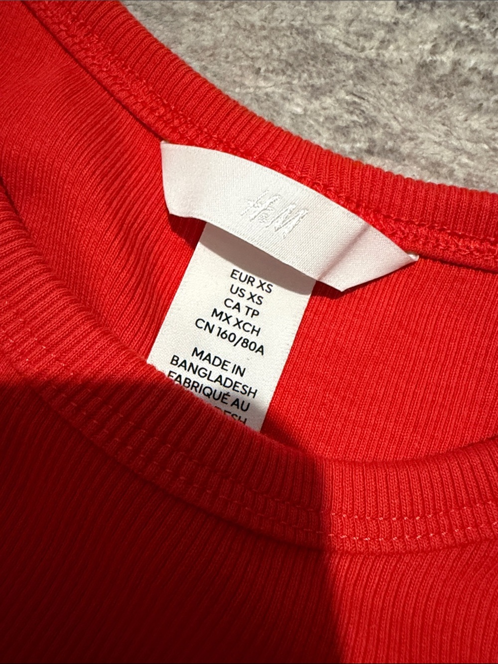 H&M Red Ribbed Tank Top - Women's - Picture 2 of 2